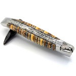 laguiole knife double plates brown mammoth molar