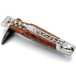 laguiole knife with corkscrew double plates snakewood