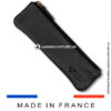 black leather case with zip