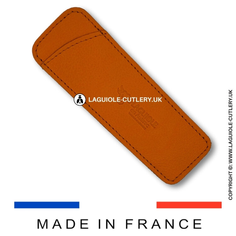 classic orange leather sleeve (grained)