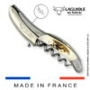 laguiole sommelier corkscrew chiseled bolsters stag antler