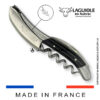 laguiole sommelier corkscrew chiseled bolsters ebony wood