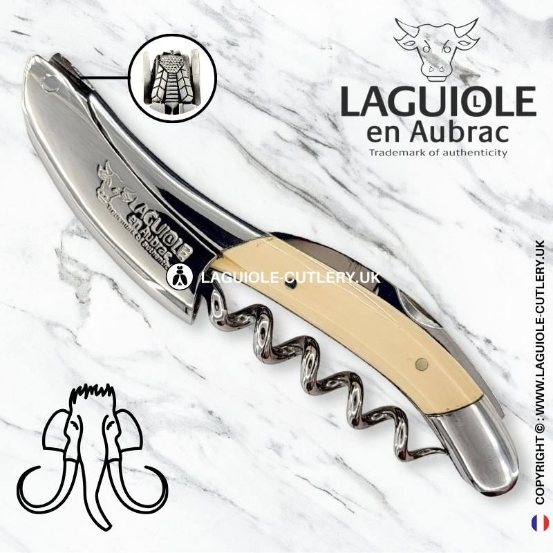laguiole sommelier corkscrew crafted bee edition mammoth ivory