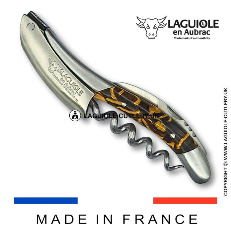 laguiole sommelier corkscrew recycled walnut shells