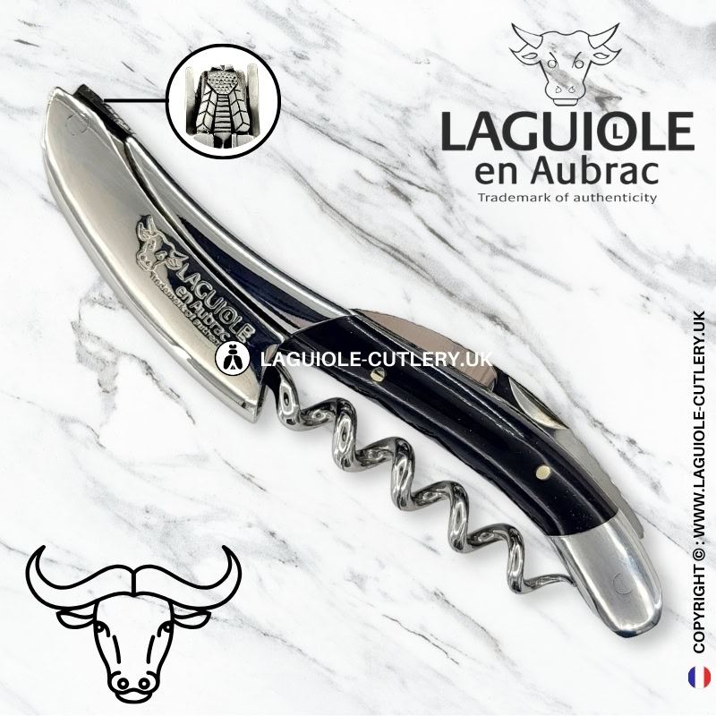 laguiole sommelier corkscrew crafted bee edition buffalo horn