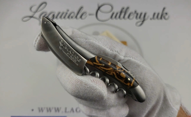 laguiole sommelier corkscrew recycled walnut shells