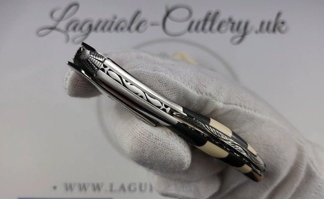 laguiole sommelier corkscrew crafted bee edition mammoth ivory/ebony wood inlay