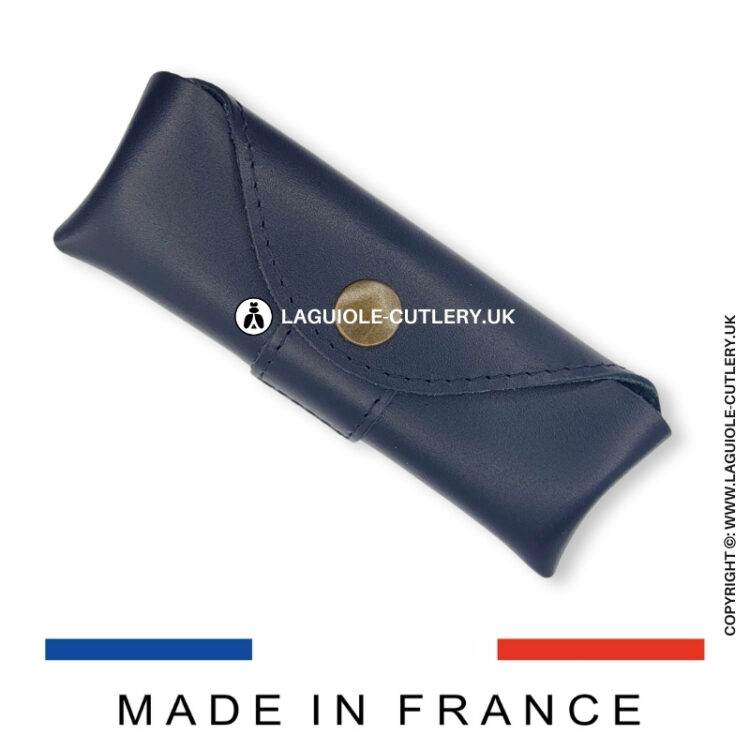 horizontal black leather belt sheath le millésime