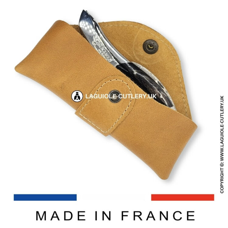 horizontal brown leather belt sheath le millésime