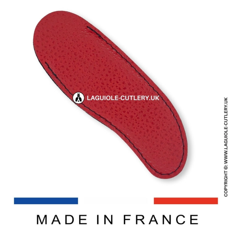 red curved synthetic sheath for laguiole corkscrew and pocket knife