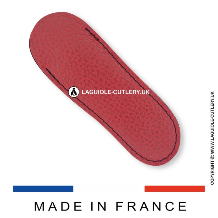 red synthetic sheath for laguiole knives