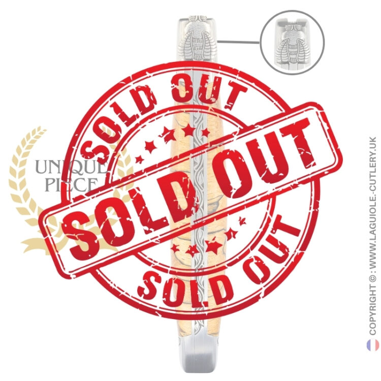 aubrac anthology: laguiole pocket knife in aubrac beech wood – hand engraved bee and bolsters