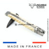 laguiole pocket knife with twisted bone handle and chiselled spring and bolsters