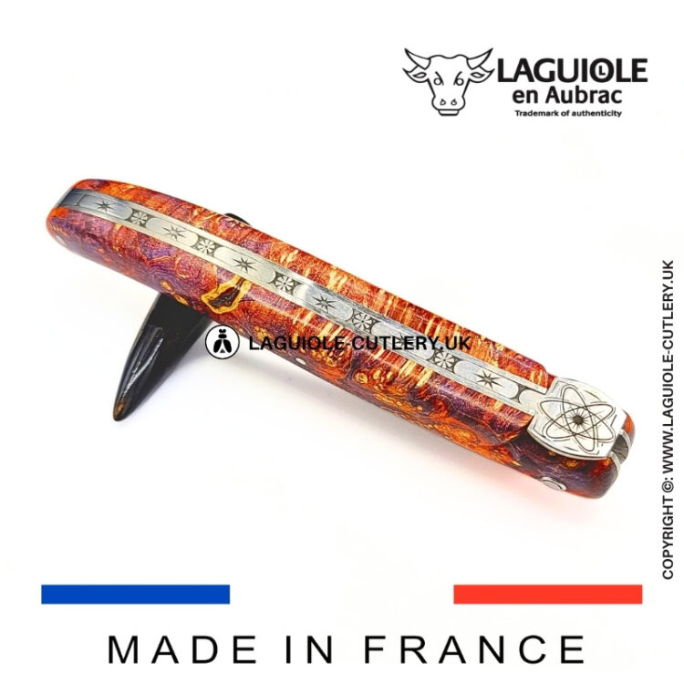 “big bang” laguiole pocket knife – cosmos collection – elder burl