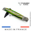 laguiole pocket knife “butterfly” in green birch wood
