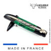 laguiole pocket knife ebony & malachite – nox pretiosa collection