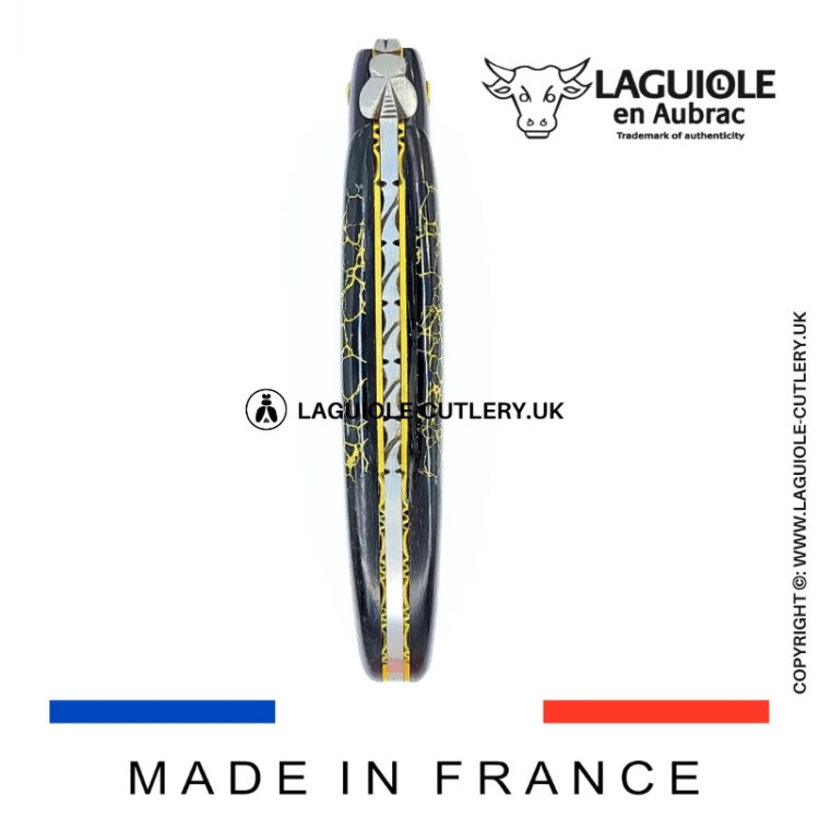 laguiole pocket knife ebony & onyx – nox pretiosa collection