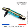 laguiole pocket knife ebony & turquoise – nox pretiosa collection