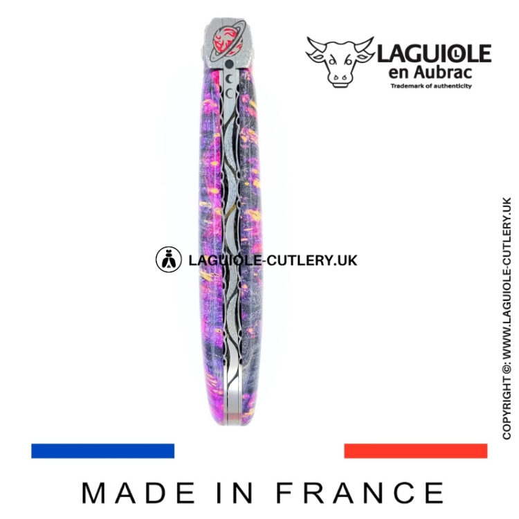 “saturn” laguiole pocket knife – cosmos collection – elder burl