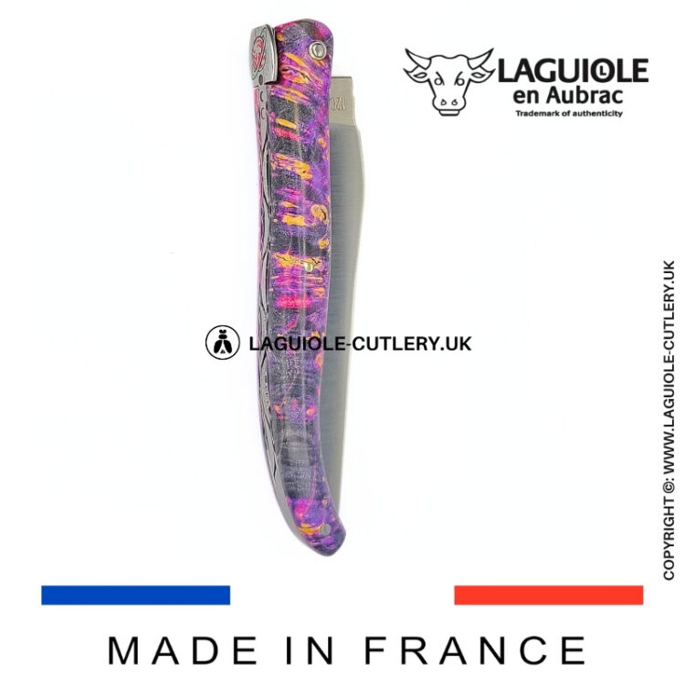 “saturn” laguiole pocket knife – cosmos collection – elder burl