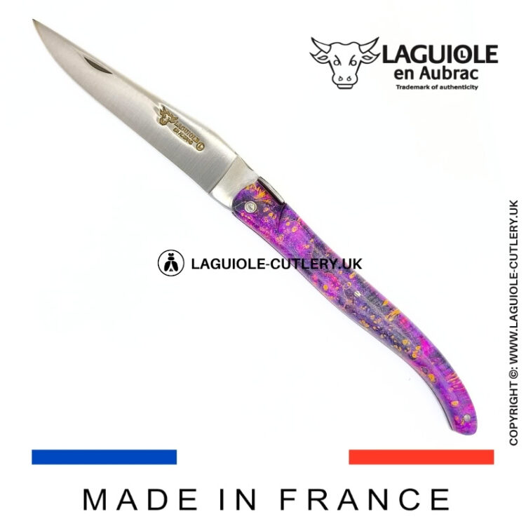 “saturn” laguiole pocket knife – cosmos collection – elder burl