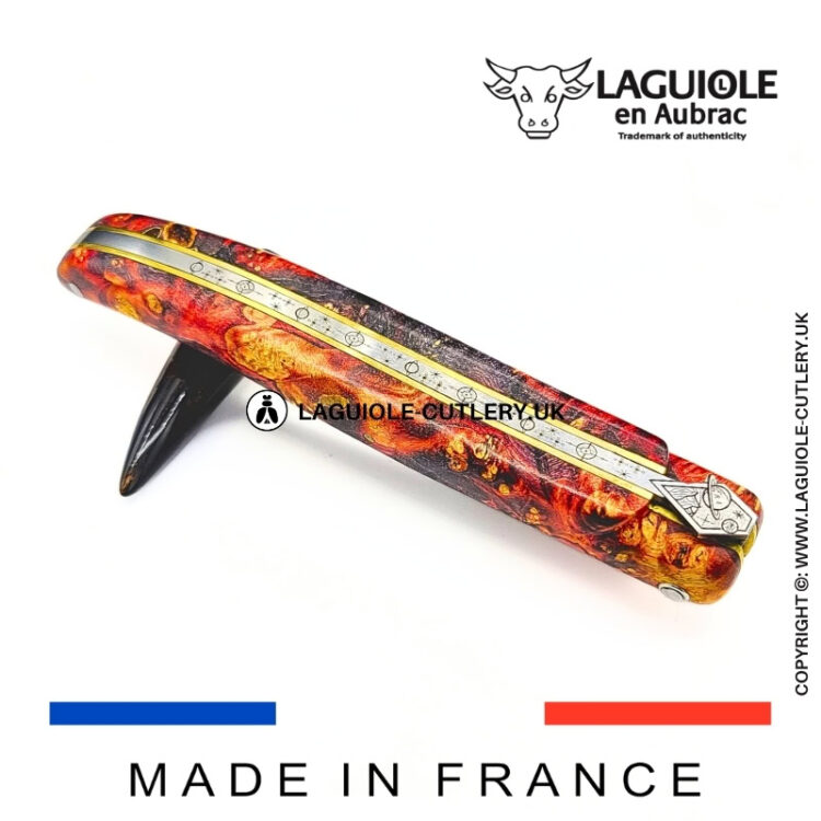 “the space” laguiole pocket knife – cosmos collection – elder burl