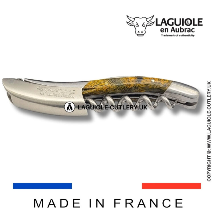 laguiole sommelier corkscrew green cheesewood