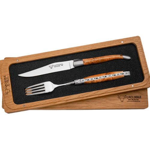 laguiole 2 piece steak knife and fork sets