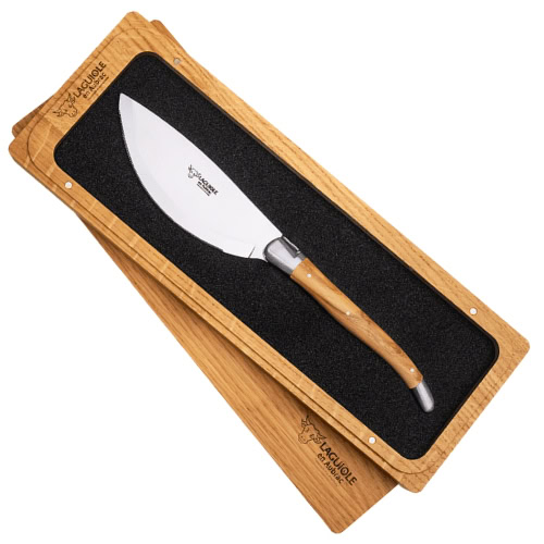 laguiole pizza knife with olivewood handle